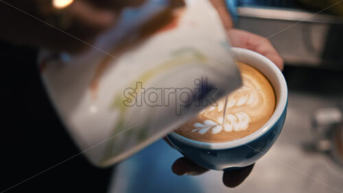Video - Barista making capucino coffee
