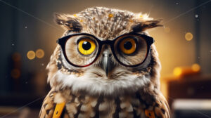 An owl with glasses - Starpik