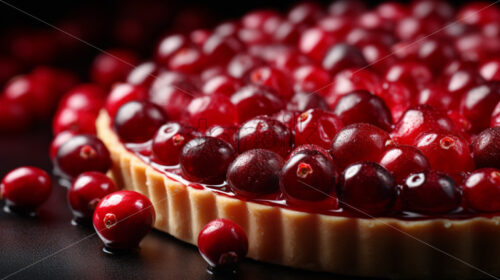 Cranberries pie close up - Starpik