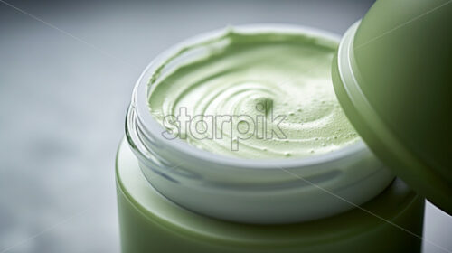 Green cream cosmetics mock up backgrounds - Starpik