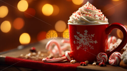 Hot chocolate Christmas drink festive banner cards - Starpik