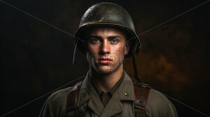 Portrait of a soldier from the Second World War - Starpik