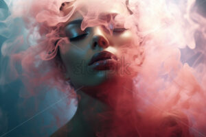 The face of a woman in smoke - Starpik