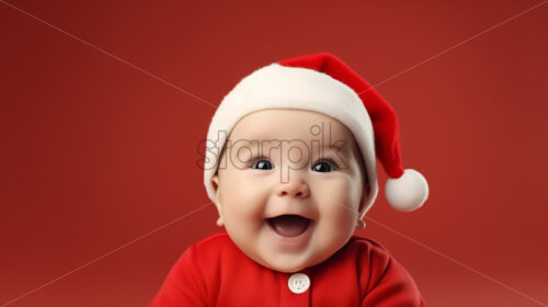 A baby with Santa’s hat - Starpik
