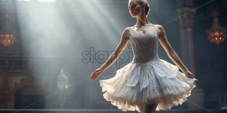 A beautiful ballerina on the stage - Starpik Stock