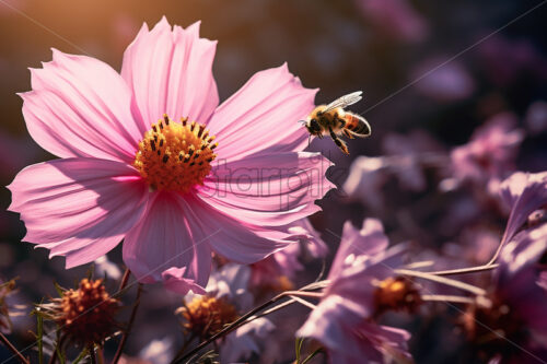 A bee gathering nectar - Starpik Stock