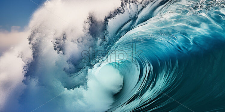 A big wave heading towards the shore - Starpik Stock