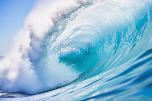 A big wave heading towards the shore - Starpik Stock