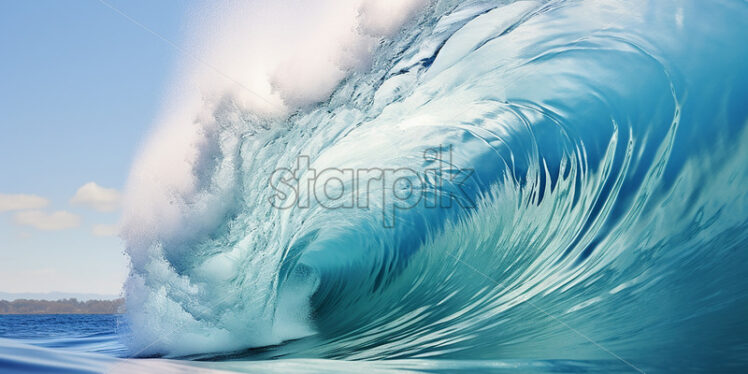 A big wave heading towards the shore - Starpik Stock