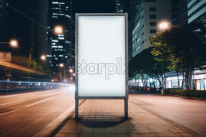 A billboard that is installed on the street - Starpik Stock