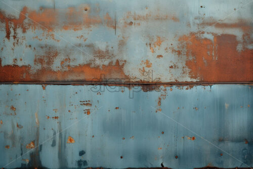 A blue metal surface has rusted - Starpik Stock
