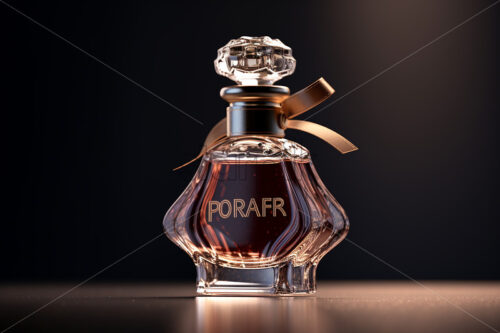 A bottle of luxury perfume on a table - Starpik Stock