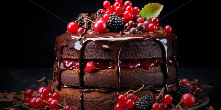 A fresh chocolate cake - Starpik Stock