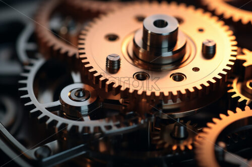 A lot of gears that are part of a mechanism - Starpik Stock