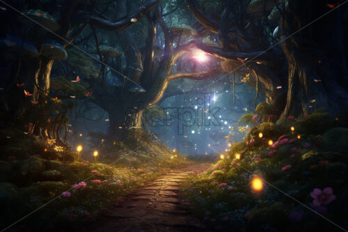 A magical forest, from fantastic stories - Starpik Stock