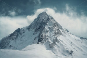 A snowy peak of a mountain - Starpik Stock