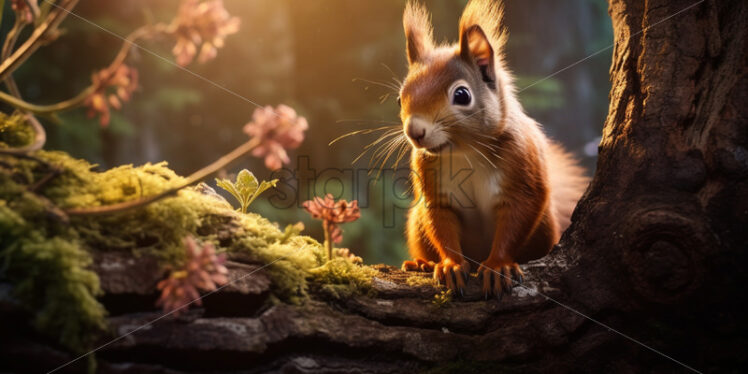 A squirrel on a tree - Starpik Stock