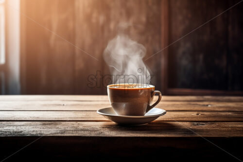 A steaming cup of coffee - Starpik Stock