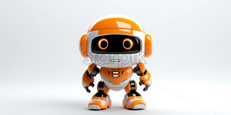 A toy robot on a white background - Starpik Stock