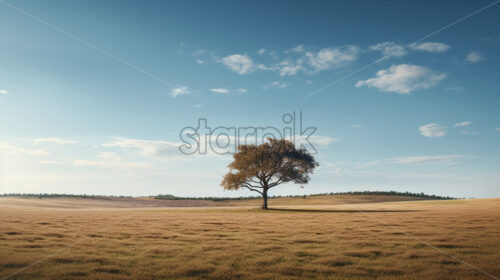 A tree on a field - Starpik Stock