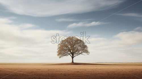 A tree on a field - Starpik Stock