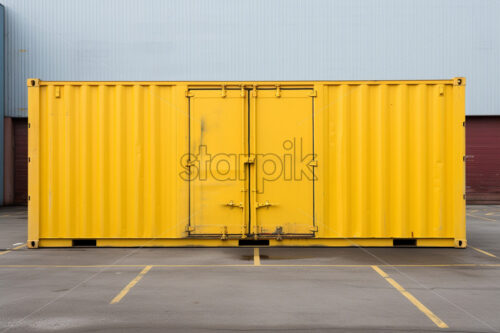 A yellow container