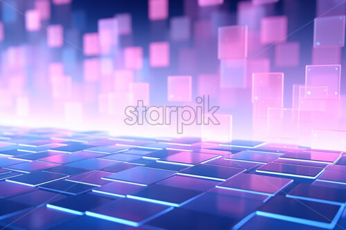 An abstract background dominated by blue, purple and pink colors - Starpik Stock