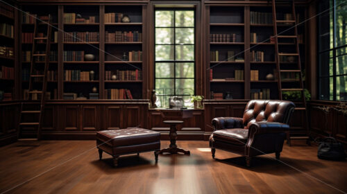 An elegant library in the room - Starpik Stock