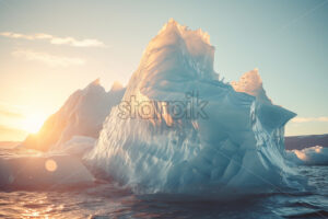 An iceberg that is bathed by cold waters - Starpik Stock