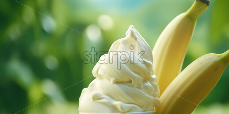 Banana ice cream on a background
green - Starpik Stock