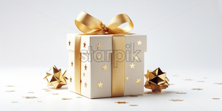 Christmas presents on a white background - Starpik Stock