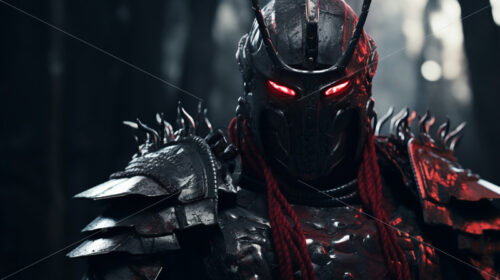 Cyborg smaurai with their sword