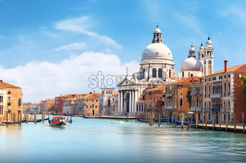 Generative AI a landscape of the beautiful city of Venice with its canals - Starpik Stock