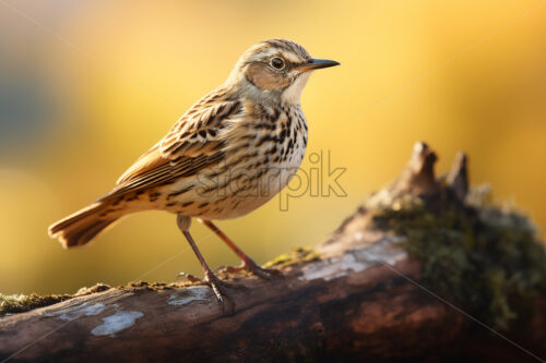 Generative AI a sparrow sitting on a branch of a tree - Starpik Stock