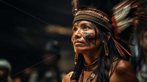 Indigenous Woman in the Amazon Brazil - Starpik Stock