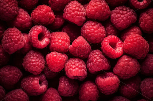 Lots of raspberries, detailed image - Starpik Stock