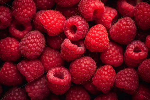 Lots of raspberries, detailed image - Starpik Stock