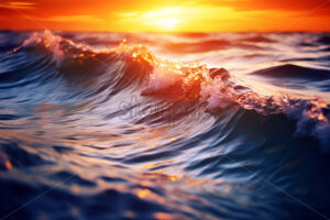 Moving ocean waves, close-up shot - Starpik Stock