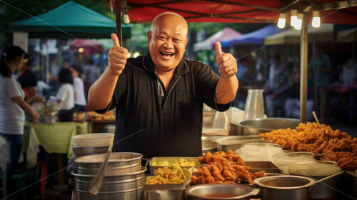Streetfood Chief in Bangkok - Starpik Stock