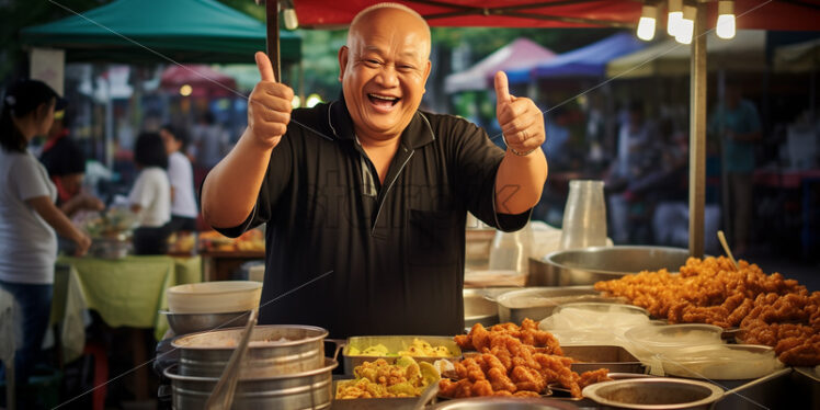 Streetfood Chief in Bangkok - Starpik Stock