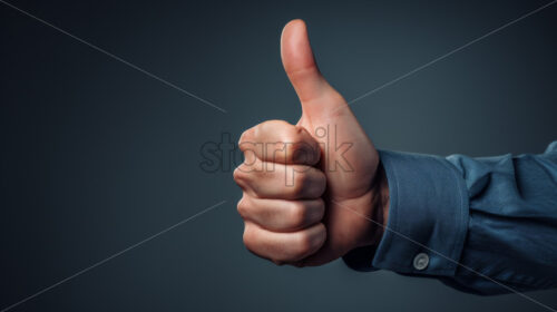 Thumb up image on neutral background - Starpik Stock