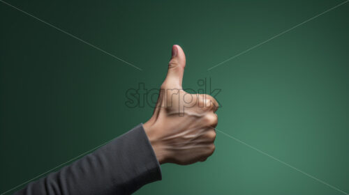 Thumb up image on neutral background - Starpik Stock