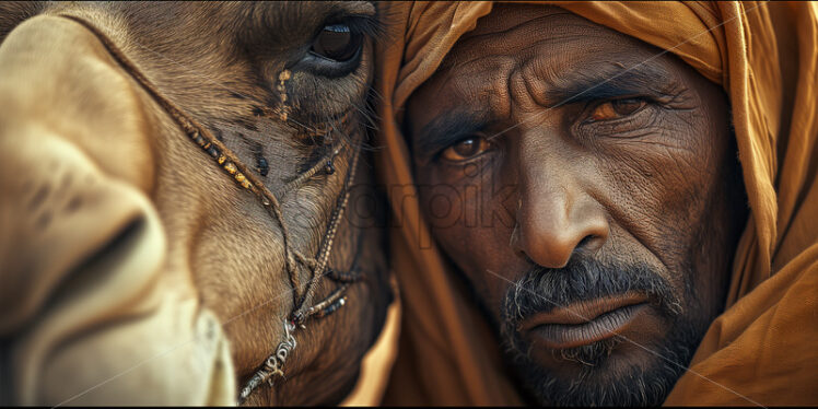 Bedouin Nomad in the Sahara - Starpik Stock
