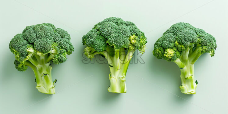 Fresh green broccoli, on white background - Starpik Stock