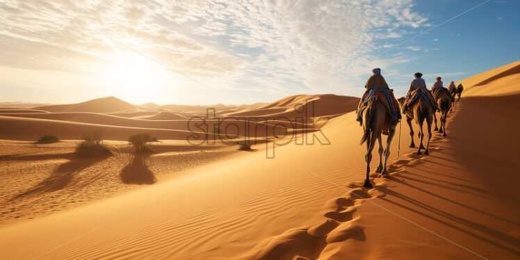 Nomads in the Sahara  - Starpik Stock