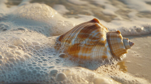 A seashell on the seashore