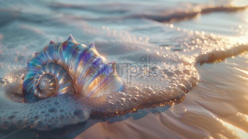 A seashell on the seashore