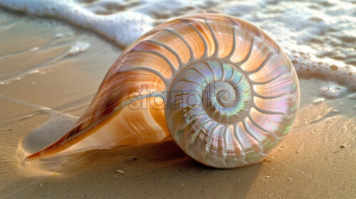 A seashell on the seashore