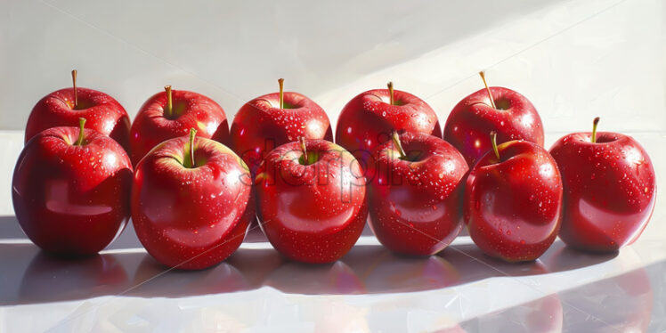 Delicious apples on a white background - Starpik Stock