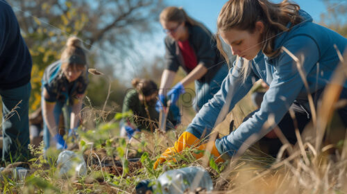 Activists and Volunteers Protecting Wildlife Habitats - Starpik Stock